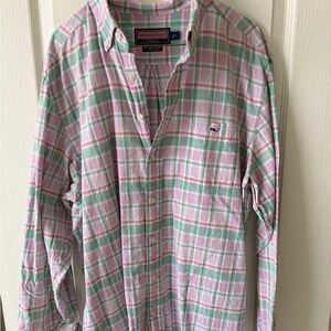 Vineyard Vines Men's Pastel Plaid Shirt